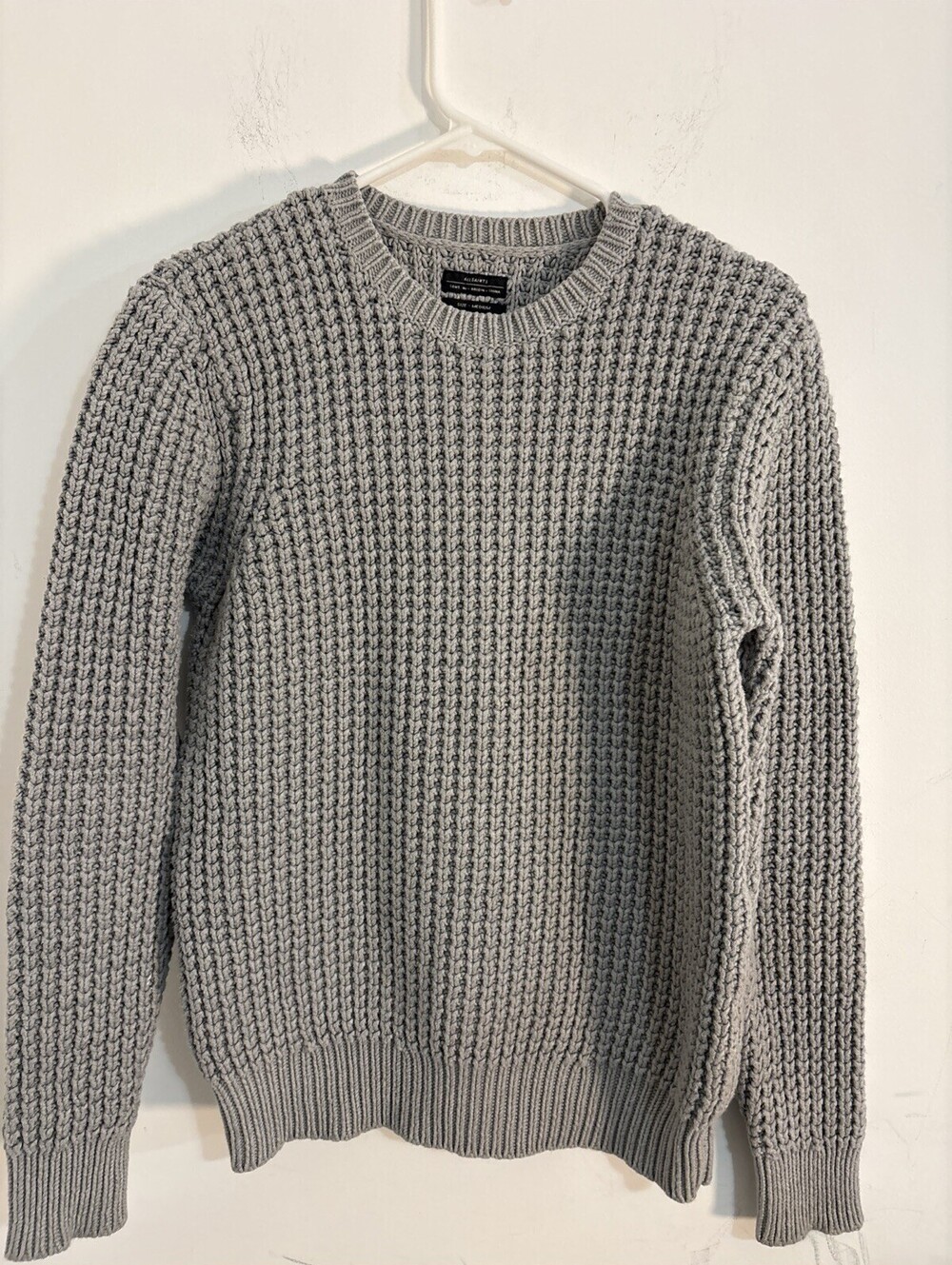 AllSaints Gray Heavyweight Sweater Small